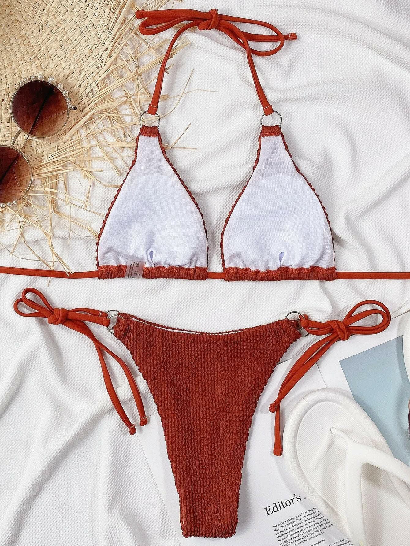 Bikini Set - Halter & Tie Sides - Chic Style