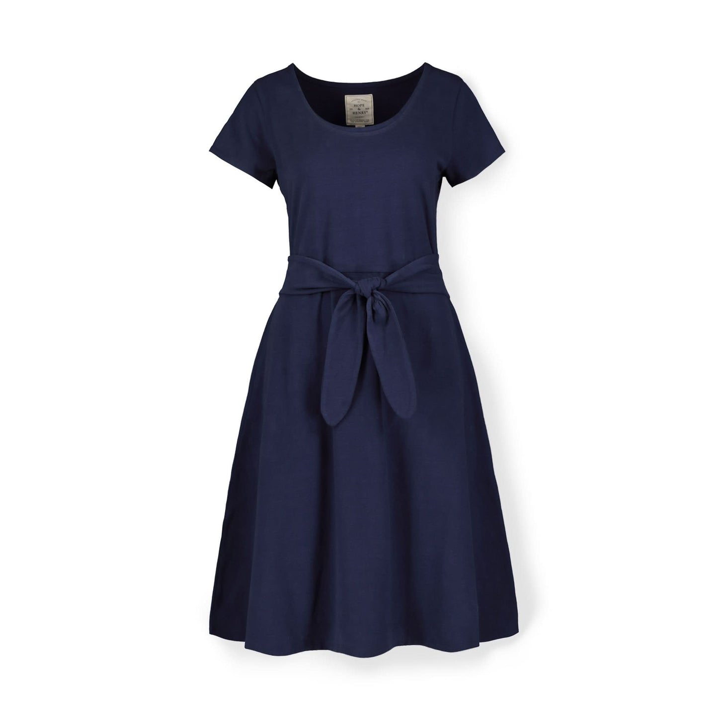 Organic Tie-Waist Knit Dress