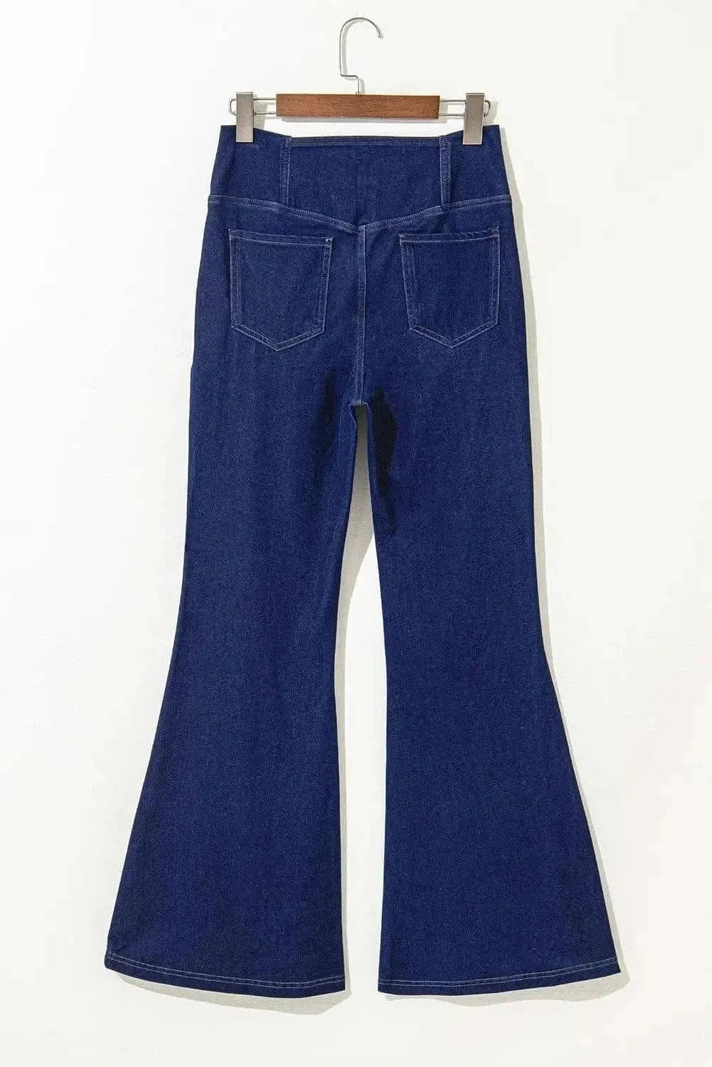 Asymmetric Waist Flare Jeans - LoveSalve by Trendsi