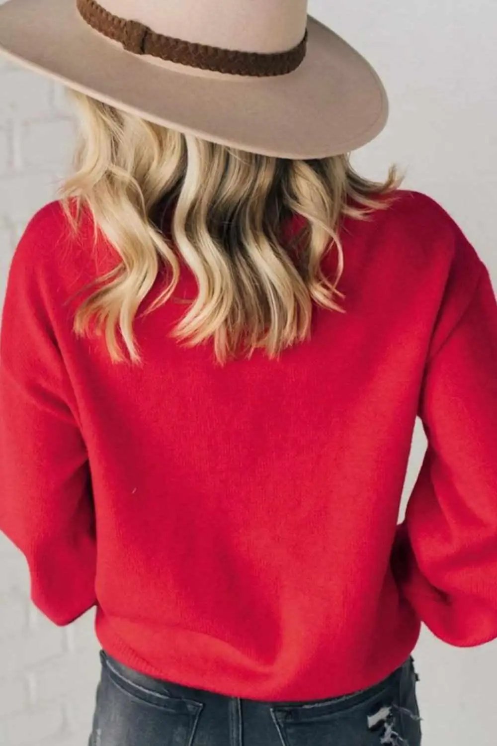 Trendsi Pearl Detail Sweater Women's Chic Fashion Knit Top Comfortable