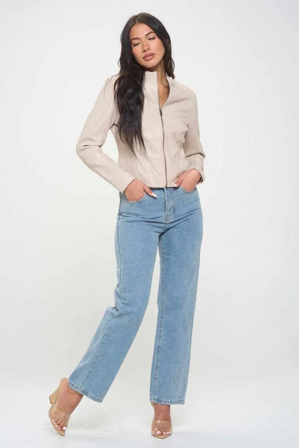 Moto Jacket - Vegan Leather - Chic Style