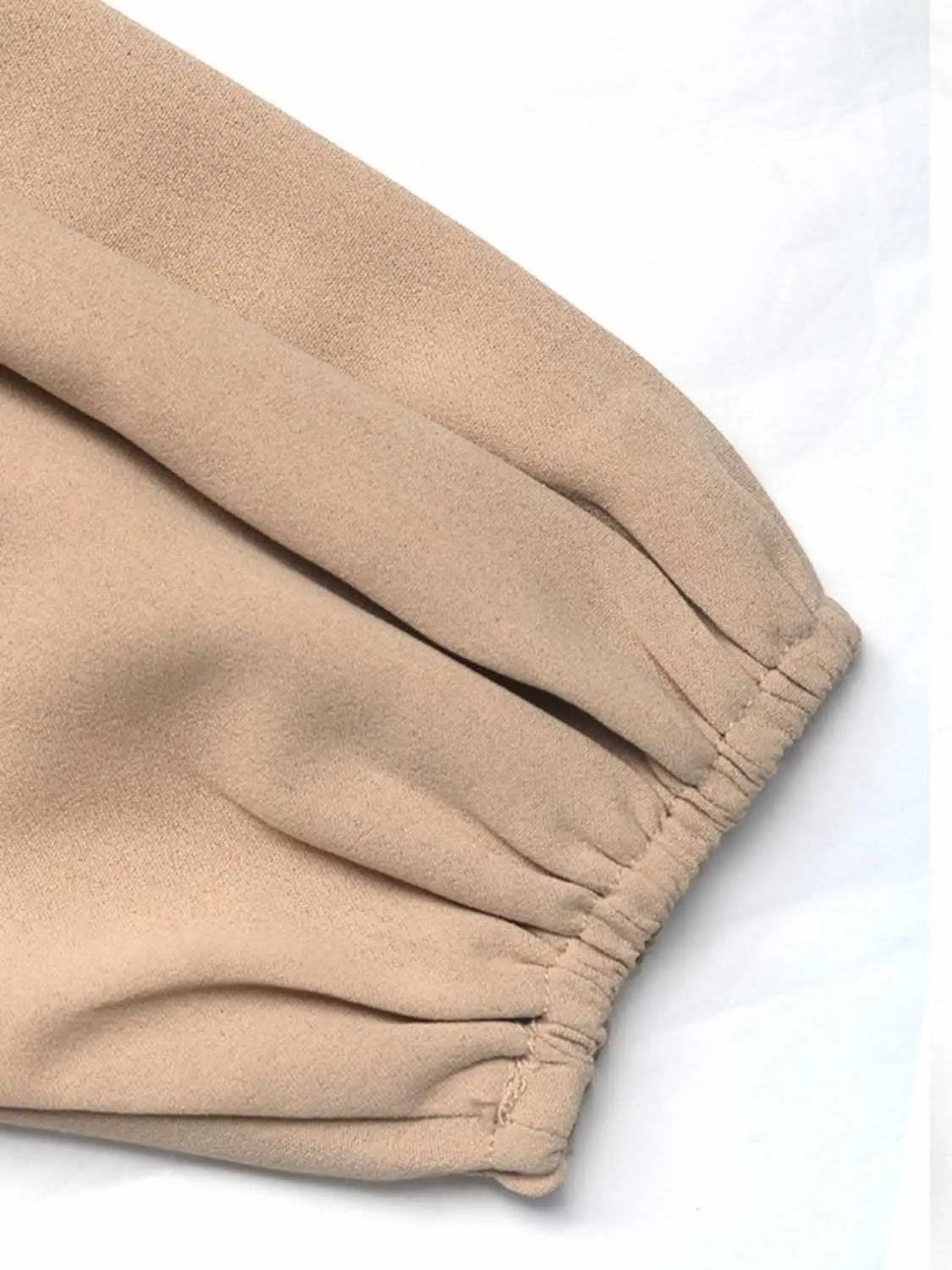 Trendsi Tie Neck Blouse Women's Office Top Long Sleeve Frill Detail