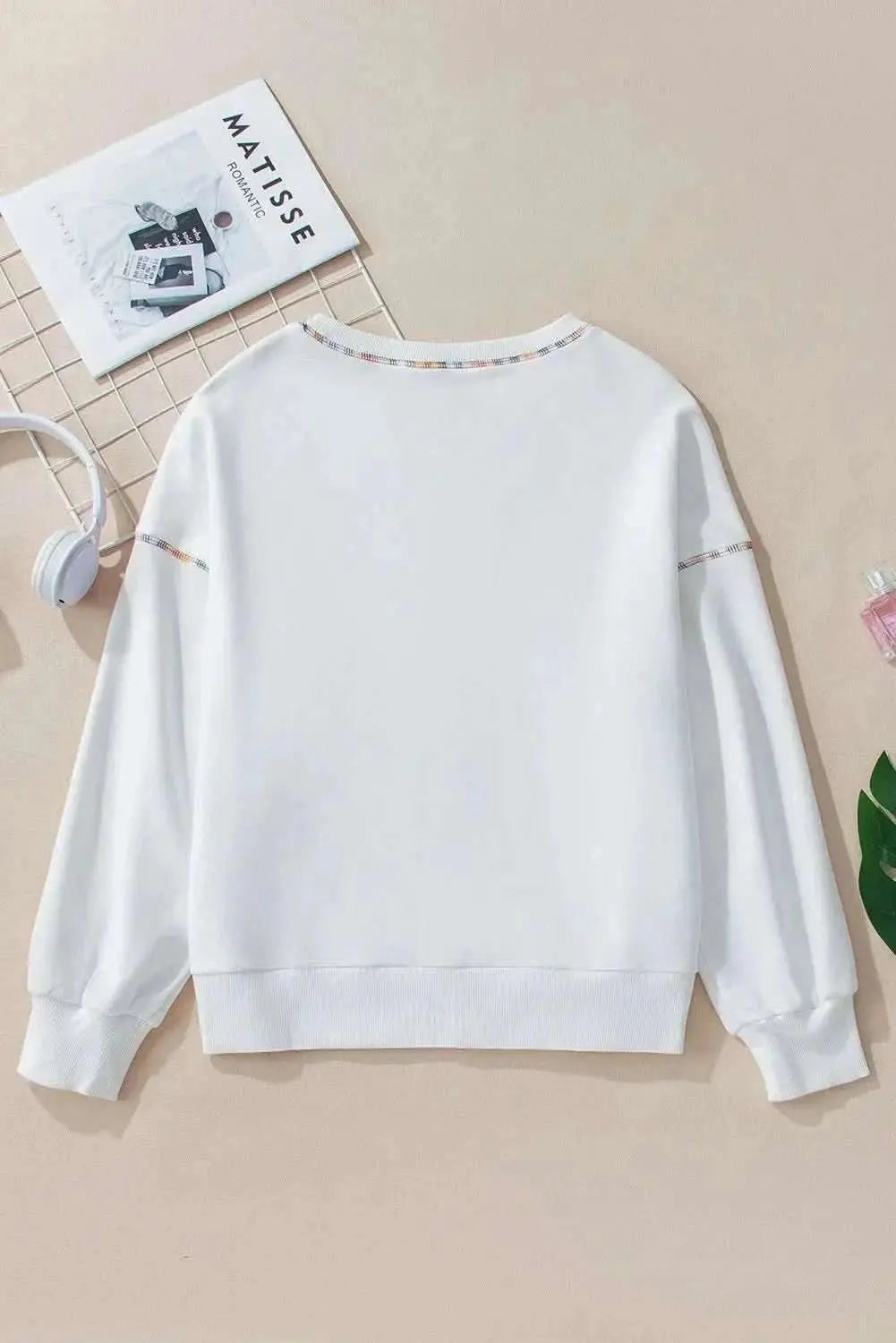 Women's Sweatshirt - Sequin Football - Sparkly Game Day Top