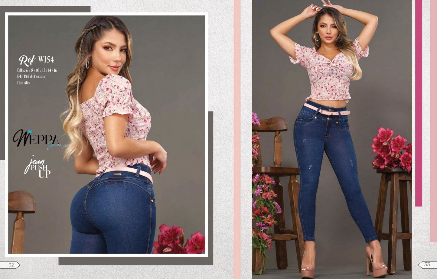 W-154 100% Authentic Colombian Push Up Jeans