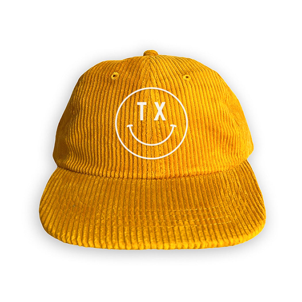 TX Smiley Face Corduroy Cap