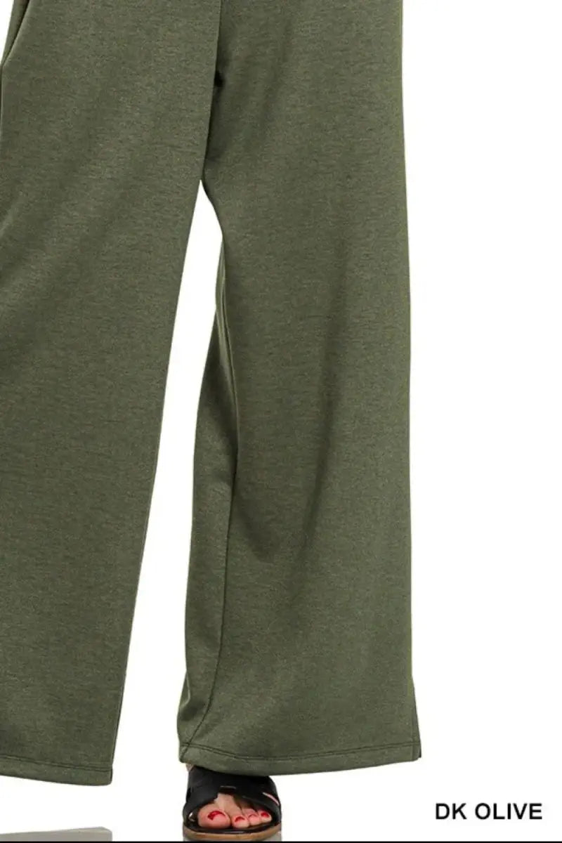 Trendsi Zenana Scuba Pants Women's Casual Drawstring Comfort Fit Bottoms