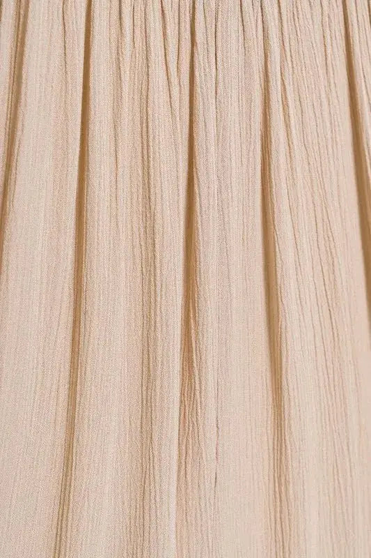 Gauze Crop Top & Skirt Set - Crinkle, USA Made - Casual