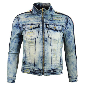 M1092 Denim Jacket With Side Taping - Vintage Wash — Star Product of the Day at Jeans.com