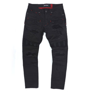 M1926 - Makobi Core Denim Biker Jeans - Jet Black — Star Product of the Day at Jeans.com