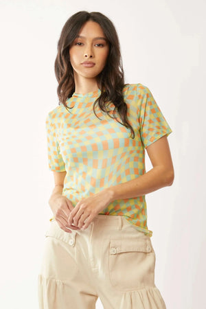 Women's Checkerboard Mesh Top - Lightweight - Casual Tee — Star Product of the Day at Jeans.com