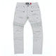 M1926 - Makobi Core Denim Biker Jeans - Light Gray — Star Product of the Day at Jeans.com