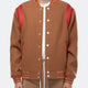 Konus Men's Wool Blend Varsity Jacket in Camel