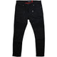 M1786 Makobi Prado Biker Jeans with Rip & Repair - Black/Black — Star Product of the Day at Jeans.com