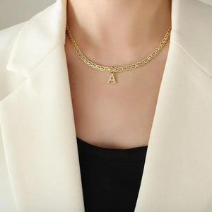 Trendsi Necklaces - Brass zircon letter pendant necklace — Star Product of the Day at Jeans.com