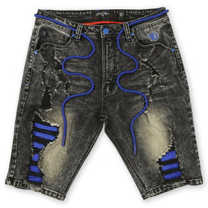 F600 Frost Shredded Denim Shorts - Black Wash — Star Product of the Day at Jeans.com