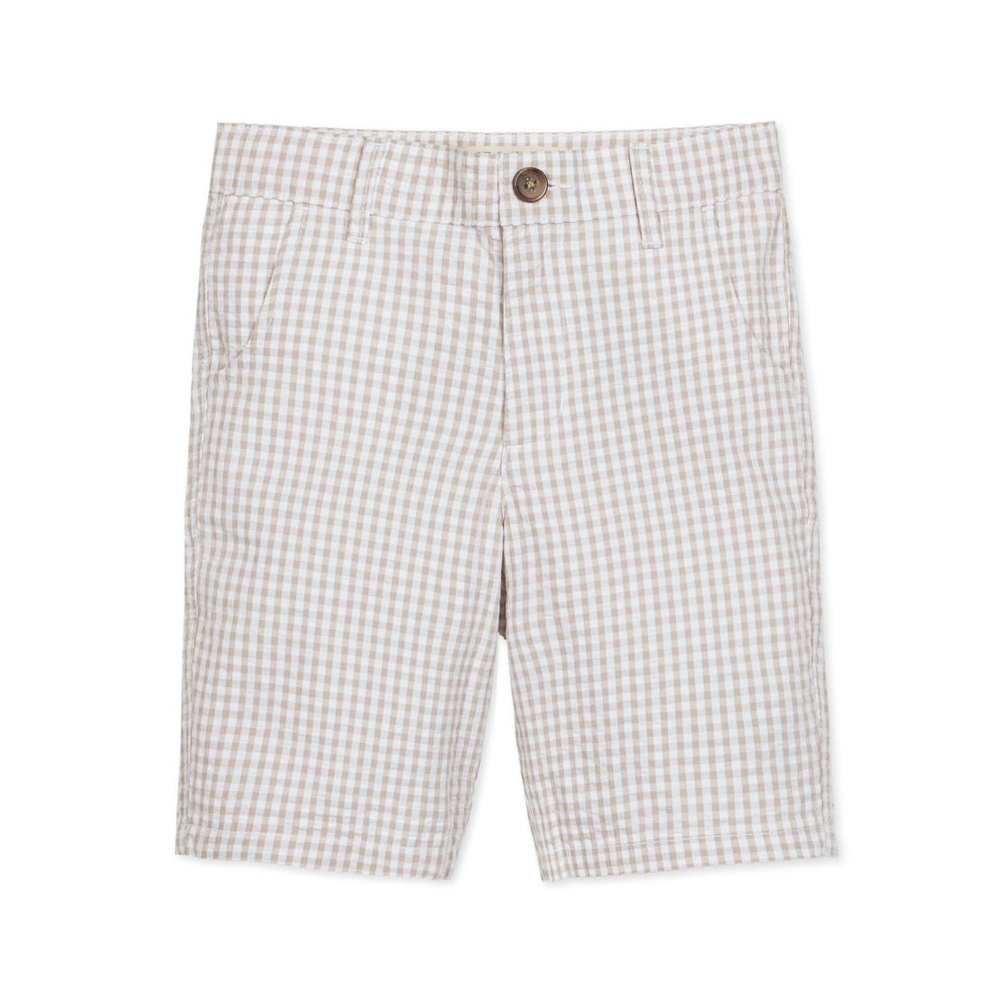 Organic Seersucker Short Taupe Gingham — Star Product of the Day at Jeans.com