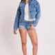 Women's Cropped Trucker Denim Jacket