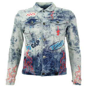 M1052 Makobi Fire Denim Jacket - Light Wash — Star Product of the Day at Jeans.com