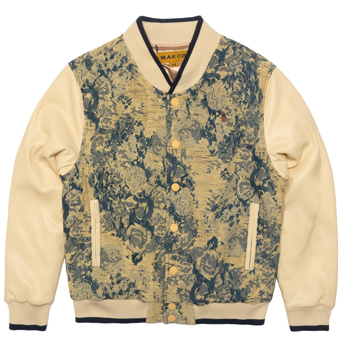 M1096 Veroma Tapestry Varsity Jacket - Khaki — Star Product of the Day at Jeans.com