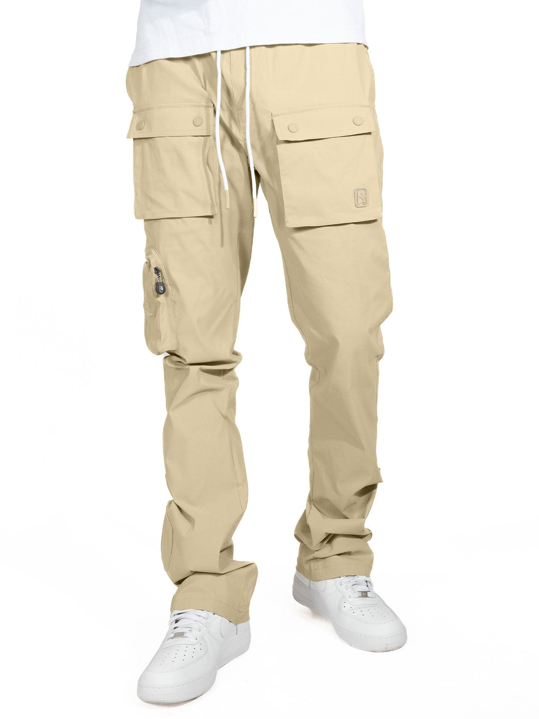 M1625 Sartoni Nylon Stacked Pants - Khaki — Star Product of the Day at Jeans.com