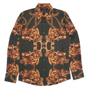 M1828 Accardo Printed Shirt - Olive — Star Product of the Day at Jeans.com