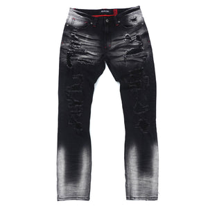 M1928 All Over Shredded Jeans - Black Wash — Star Product of the Day at Jeans.com