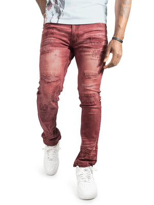 Jeans | M1975 Lorenzo Jeans - Burgundy — Star Product of the Day at Jeans.com