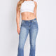 Women's Mid Rise Clean Hem Premium Stitch Bootcut Jeans