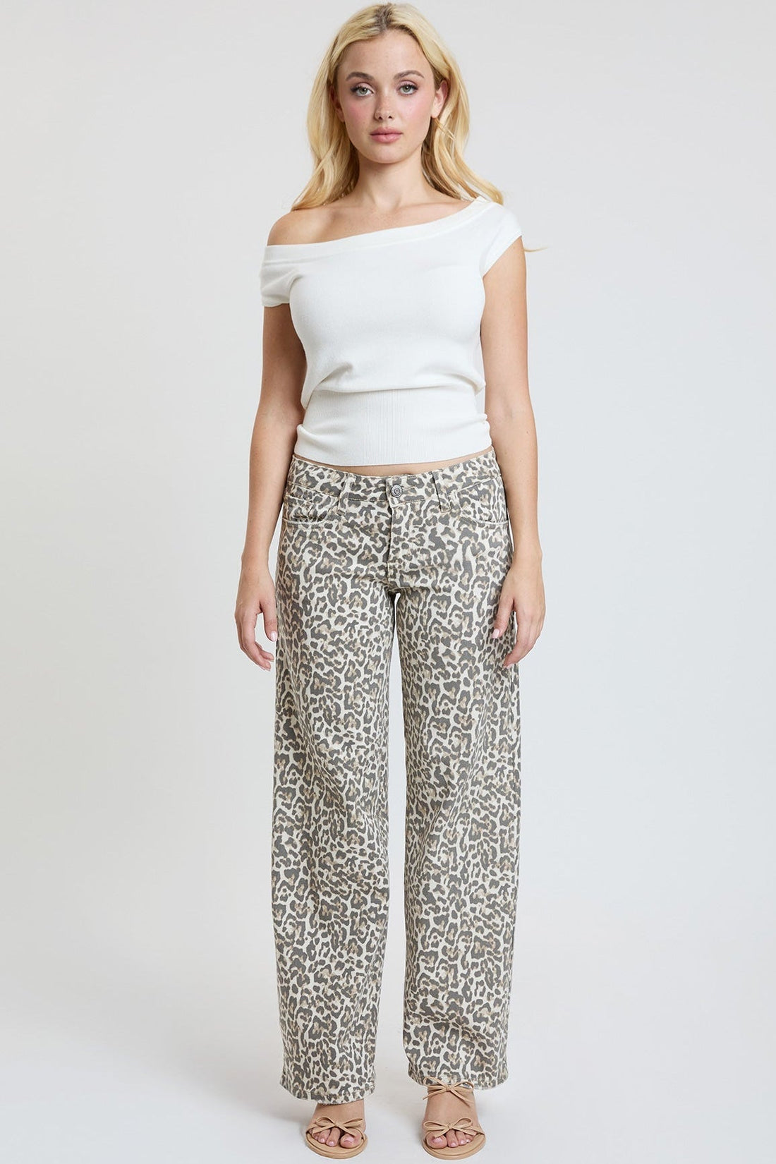 Women's Britney Leopard Wide Leg Jeans — Star Product of the Day at Jeans.com