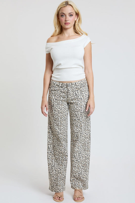 Women's Britney Leopard Wide Leg Jeans — Star Product of the Day at Jeans.com