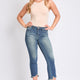 Women's Luxe High Rise Cropped Kick Flare