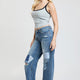 Women's Brittany Patchwork Wide Leg Jeans