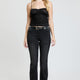 Women's Mid Rise Belted Bootcut Jeans