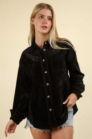 Trendsi Very J Shacket Women's Raw Hem Trendy Top USA Ship — Star Product of the Day at Jeans.com