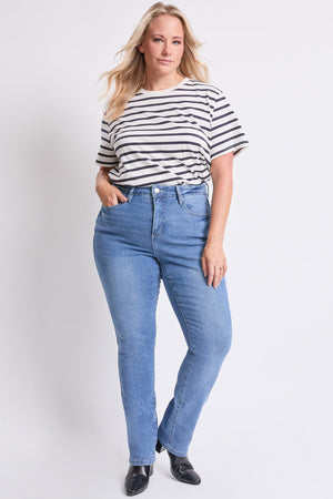 Women's Plus High Rise Basic 5 Pocket Straight  Jeans — Star Product of the Day at Jeans.com