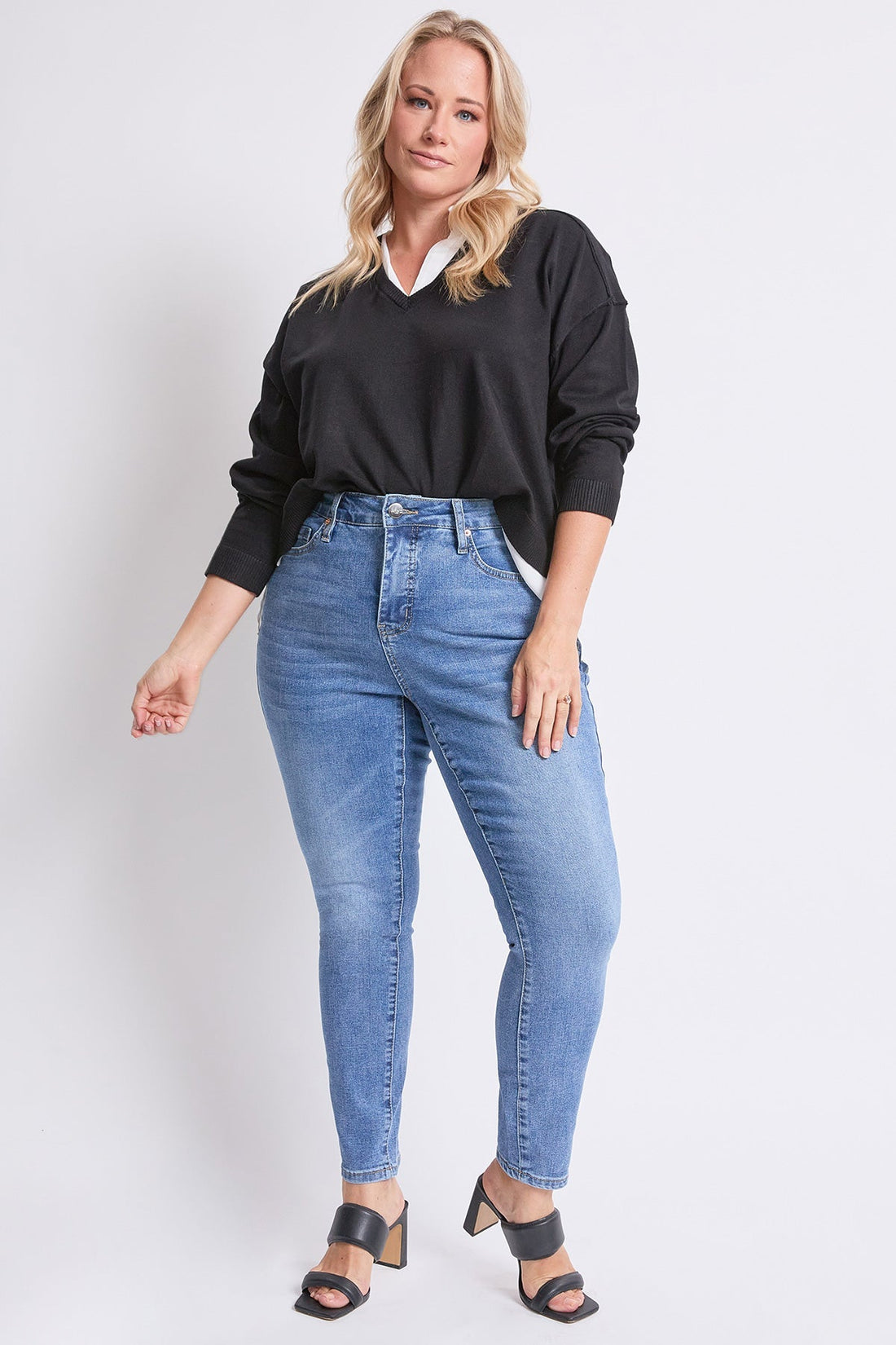 Women's Plus High Rise Basic 5 Pocket Skinny Jeans — Star Product of the Day at Jeans.com
