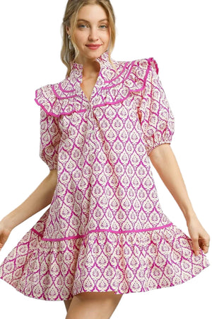 Ruffled Printed Puff Sleeve Mini Dress — Star Product of the Day at Jeans.com