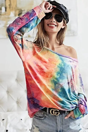 Trendsi Tie Dye Knit Top Women's Casual Tee Soft, Comfy T-Shirt — Star Product of the Day at Jeans.com