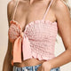 Trendsi Woven Color Block Bra Top Women's Summer Casual Smocked Ribbon Detail Tank — Star Product of the Day at Jeans.com