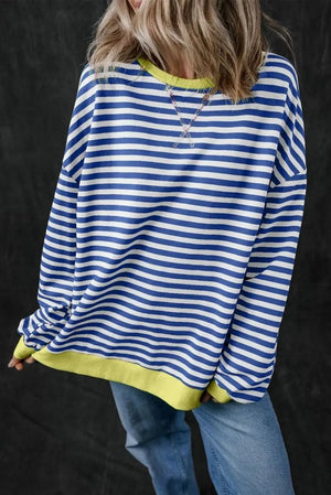 Women's Pullover Sweatshirt - Oversized Fit, Contrast Trim - Casual Style — Star Product of the Day at Jeans.com