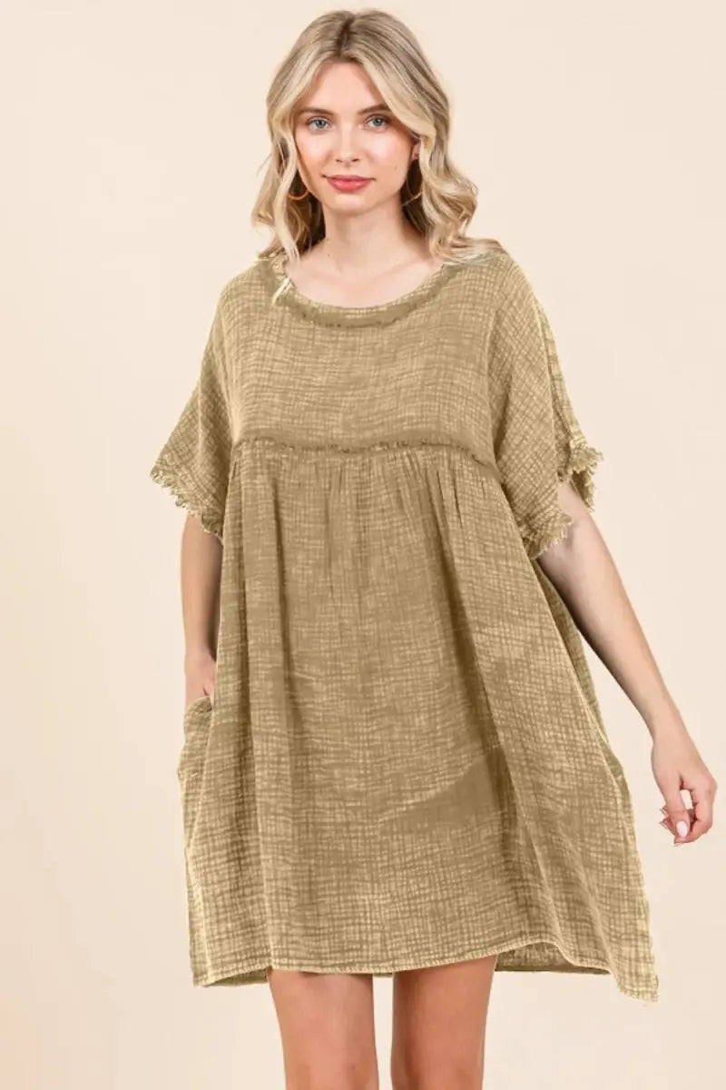 Women's Babydoll Dress - Short Sleeve, Pockets - Casual Mini — Star Product of the Day at Jeans.com