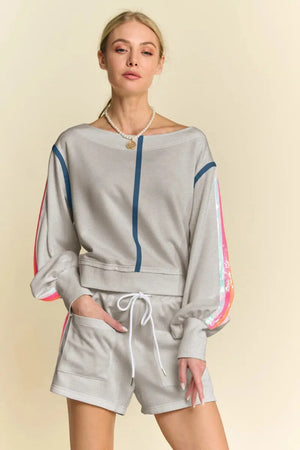 Two Piece Set - Sequin Stripe Sparkly - Party Comfy Outfit — Star Product of the Day at Jeans.com