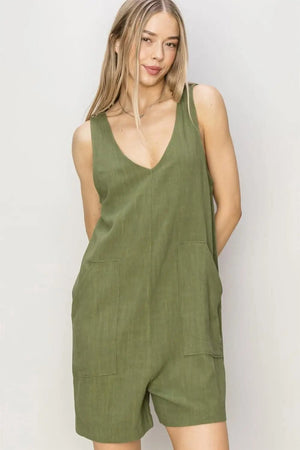 V-Neck Romper - Casual Summer Jumpsuit with Pockets — Star Product of the Day at Jeans.com