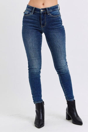 Judy Blue Full Size Run Mid-Rise Waist Skinny Jeans with Thermal Lining — Star Product of the Day at Jeans.com
