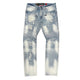 M1786 Makobi Prado Biker Jeans with Rip & Repair - Light Wash (RECUT) — Star Product of the Day at Jeans.com