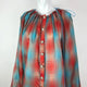 MOTOGUO Feast or Famine Coll. Blouse Check Blue/Red