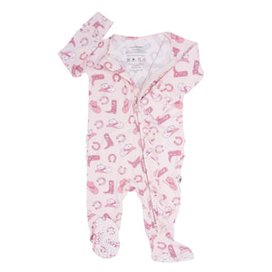 Pink Western Boots Ruffle Baby Footie — Star Product of the Day at Jeans.com