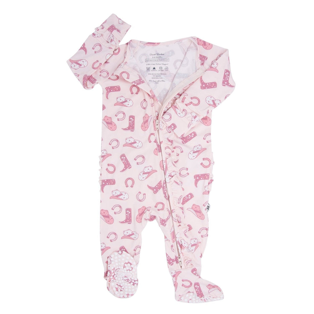 Pink Western Boots Ruffle Baby Footie — Star Product of the Day at Jeans.com