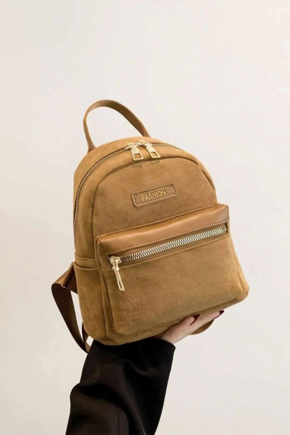 Trendsi Suede Mini Backpack Women's Stylish Accessory Adjustable Strap Bag — Star Product of the Day at Jeans.com