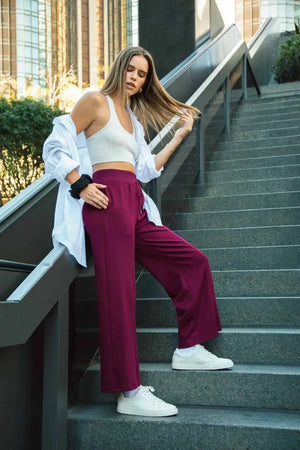 Trendsi Umgee Wide Leg Pants Women's Casual Drawstring Trousers with Pockets — Star Product of the Day at Jeans.com